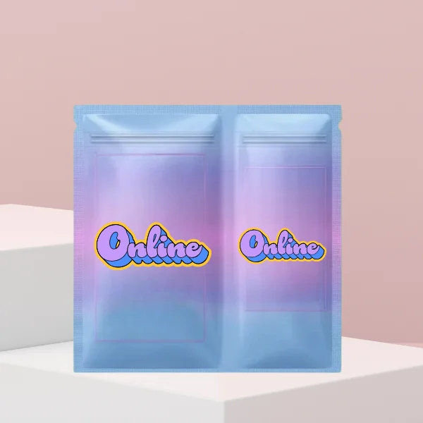 Dual Compartment Custom Mylar Bags  6.5 x 8  - (1/2 oz)
